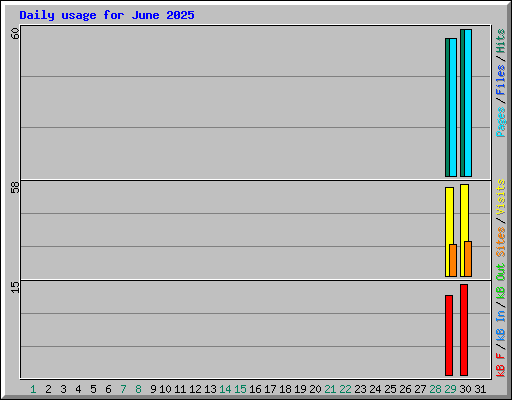 Daily usage for June 2025