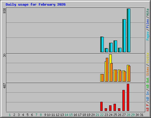 Daily usage for February 2026