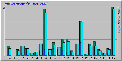 Hourly usage for May 2025